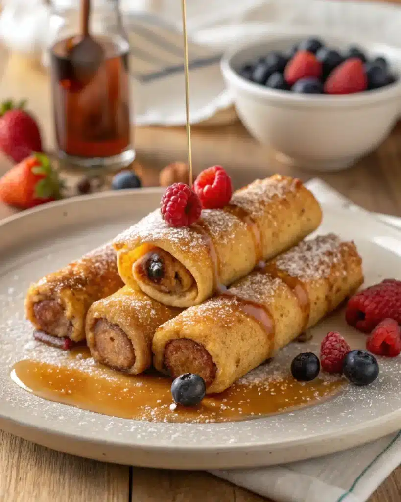 Sausage French Toast Roll‑Ups