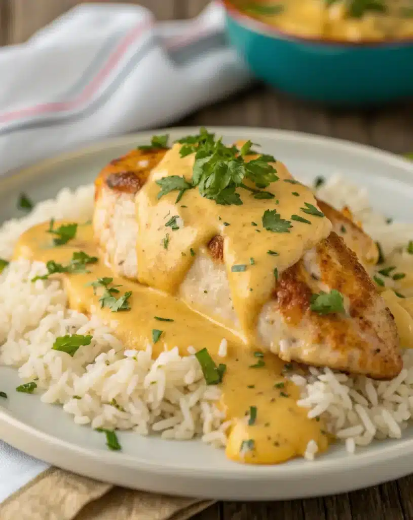 Creamy Smothered Chicken and Rice