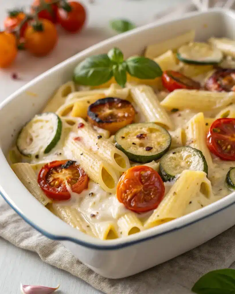 Baked Feta Pasta with Vegetables