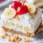NO BAKE banana split cake