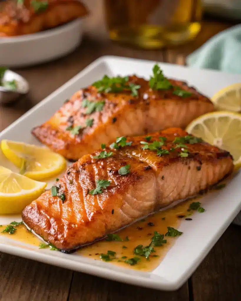 Texas Roadhouse Style Baked Salmon
