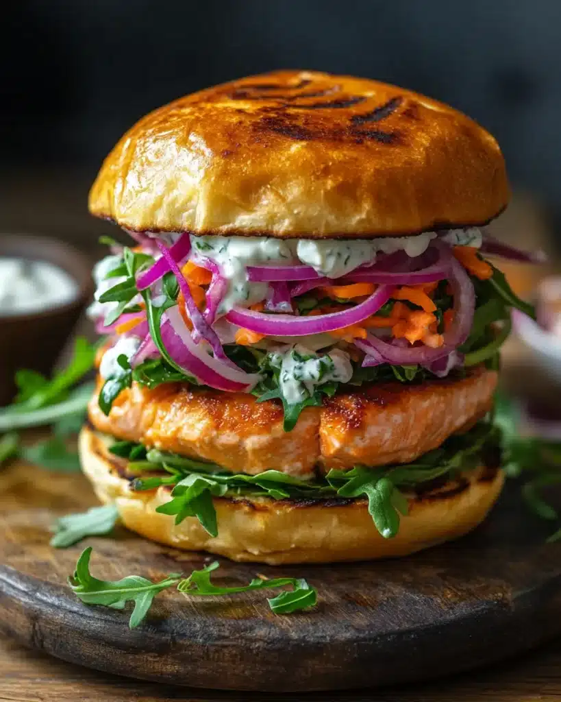 Salmon Burgers with Slaw