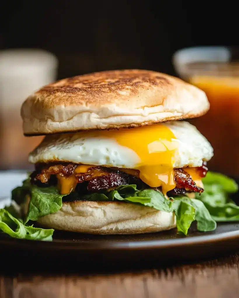 Breakfast Burgers with Bacon Jam