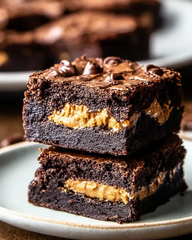 Fudgy brownies stuffed with Reese’s peanut butter cups