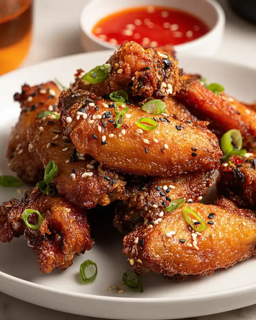 These Crispy and Delicious Chinese Chicken Wings, finished with sesame and scallions, bring that homemade takeaway-style crunch right to your plate.