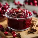 Holiday cranberry sauce with cinnamon and cloves